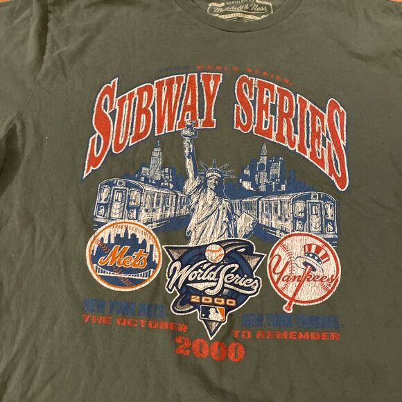 Mitchell & Ness 2000 Subway Series World Series T-Shirt - Mets vs Yankees Large - Picture 4 of 6